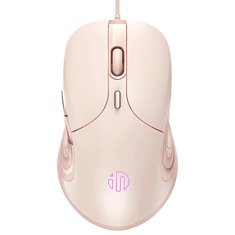 Миша дротова Inphic B8 ігрова з регульованою RGB підсвіткою та 8800 DPI, рожева