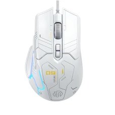 Дротова ігрова миша Inphic PG9 AI Design з RGB підсвічуванням, 12800 DPI, біла