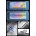 Механічна клавіатура Inphic K87 c комбінованим підключенням, підсвічуванням, 8000 мАг, Switch: Black-Gold, G