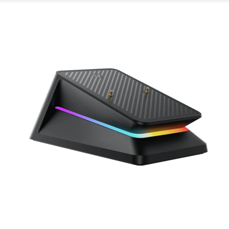 Контактна зарядна база RAPOO P5 з підсвічуванням RGB-ілюзією для мишей бренду RAPOO, чорна