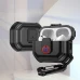 Захисний удароміцний чохол для навушників AirPods 4 з карабіном та засувкою, чорний