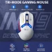 Миша ігрова Inphic IN9 Upgrade з комбінованим підключенням, RGB, 12000 DPI, біло-сірий