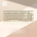 Клавіатура механічна HP K10G-98L дротова з регульованим білим підсвічуванням, бежевий
