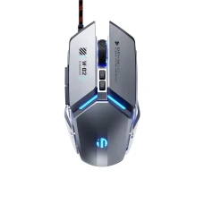 Миша ігрова дротова Inphic W2-II з регульованою RGB підсвіткою та 8800 DPI, для геймерів, сірий