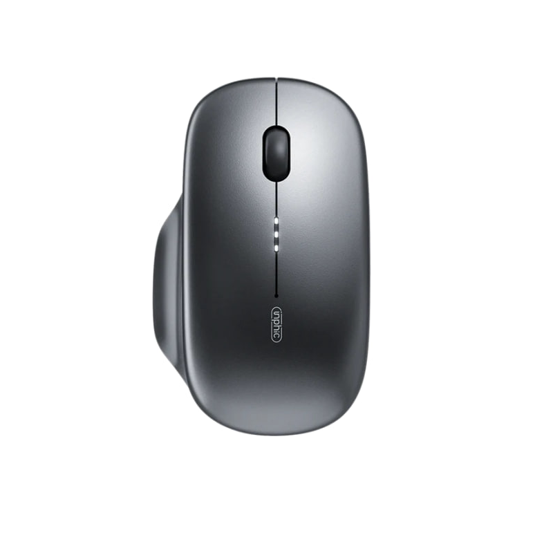 Миша бездротова Inphic M1 з підключенням USB 2.4ГГц, акумулятором, 2400 DPI, сірий
