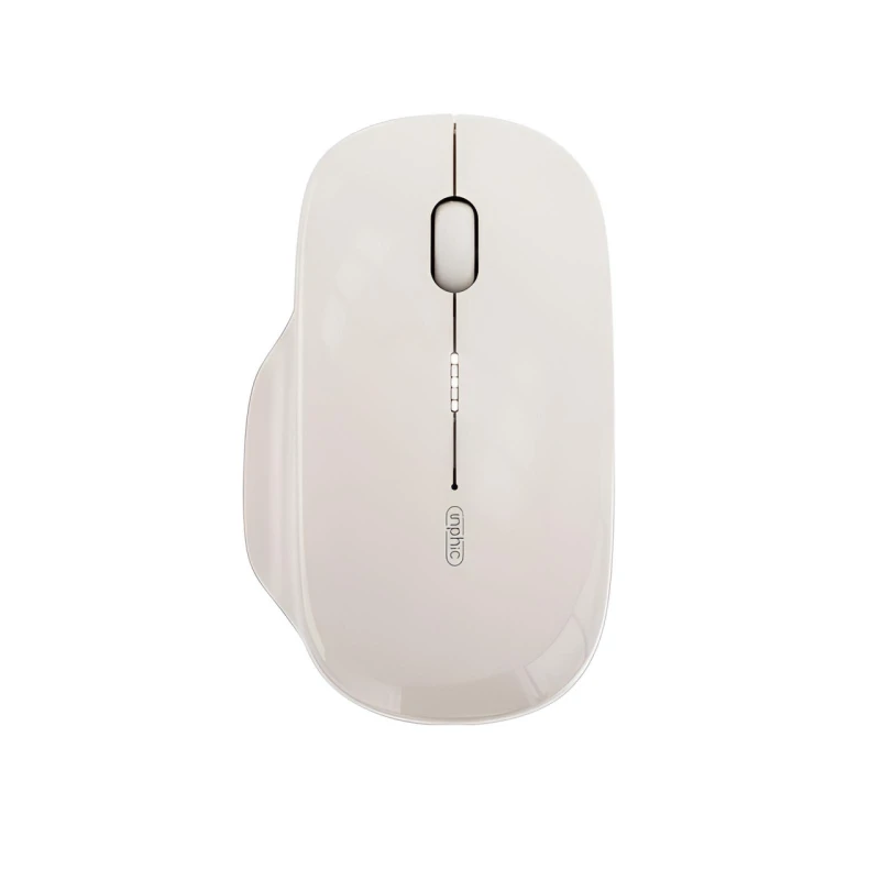 Миша бездротова Inphic M1 з підключенням USB 2.4ГГц, акумулятором, 2400 DPI, бежевий
