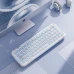Клавіатура Mofii Pearl SK-711 з комбінованим підключенням, RGB підсвіткою та силіконовою підставкою під зап'ястя - Pearl white