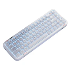 Клавіатура Mofii Pearl SK-711 з комбінованим підключенням, RGB підсвіткою та силіконовою підставкою під зап'ястя - Pearl white