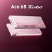 Клавіатура ігрова MCHOSE Ace 68 Turbo магнітна дротова Mount Tai Magnetic Switch GT, Peachy Pink