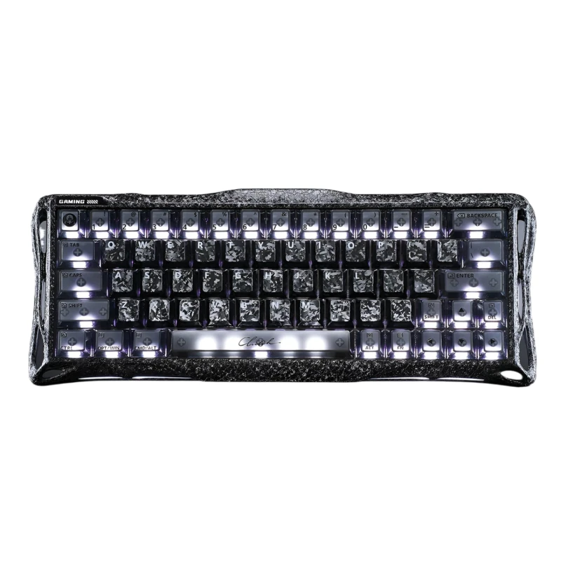 Ігрова клавіатура магнітна дротова GravaStar Mercury V60 Pro Special Edition - Cyber Frost Black