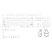 Набір кейкапів Miffy Bunny White — MOA профіль, PBT, 119 клавіш для механічної клавіатури