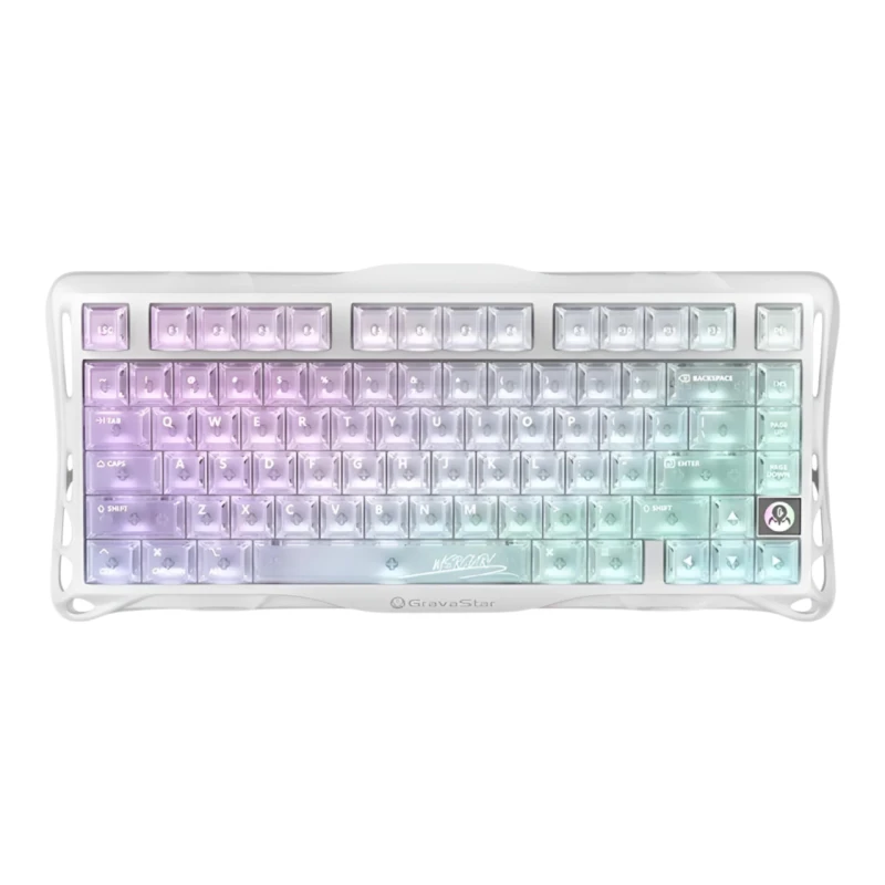Клавіатура GravaStar Mercury K1 Lite із комбінованим підключенням - Crystal Aurora