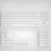 Набір кейкапів Crystal Jelly White для механічної клавіатури — 132 клавіші, ABS+PC, CBSA профіль