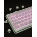 Набір кейкапів Crystal Jelly White для механічної клавіатури — 132 клавіші, ABS+PC, CBSA профіль