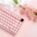 Набір кейкапів Crystal Jelly Pink для механічної клавіатури — 132 клавіші, ABS+PC, CBSA профіль