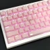 Набір кейкапів Crystal Jelly Pink для механічної клавіатури — 132 клавіші, ABS+PC, CBSA профіль
