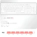 Кейкапи для механічної клавіатури "Minimalist White" з російською розкладкою, 129 клавіш, MO профіль