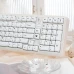 Кейкапи для механічної клавіатури "Minimalist White" з російською розкладкою, 129 клавіш, MO профіль