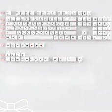 Кейкапи для механічної клавіатури "Minimalist White" з російською розкладкою, 129 клавіш, MO профіль
