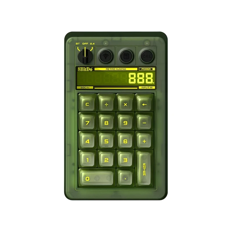 Механічна цифрова клавіатура 8BitDo Retro 18 з комбінованим підключенням, дисплеєм, калькулятором - Xbox Edition