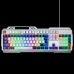 Клавіатура INPHIC K9 MECHA дротова повнорозмірна з регульованим підсвічуванням RGB, безшумна, біло-синій (Eng)