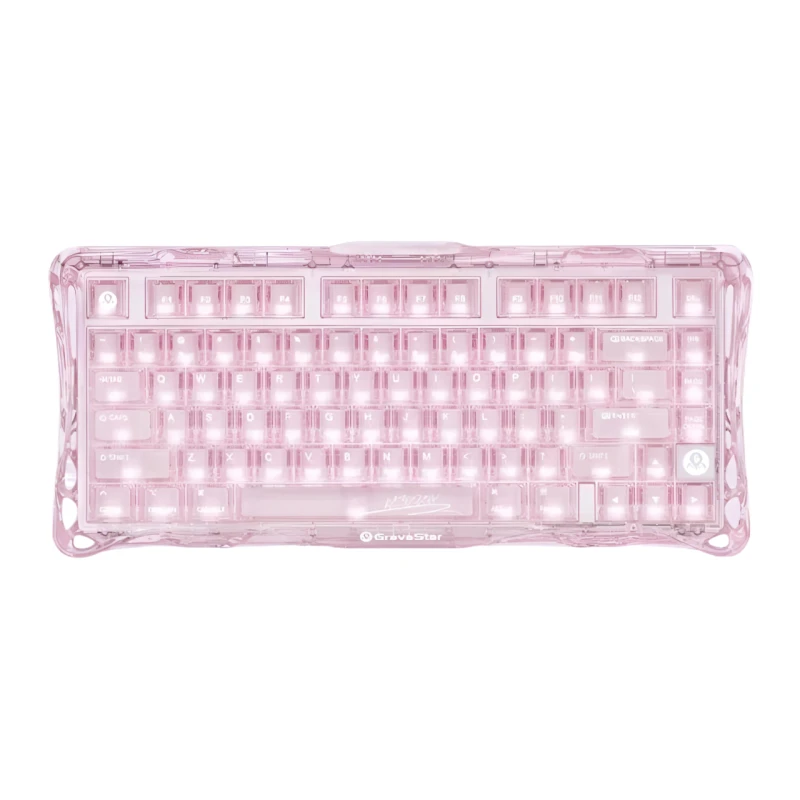 Клавіатура GravaStar Mercury K1 Lite із комбінованим підключенням - Crystal Rose