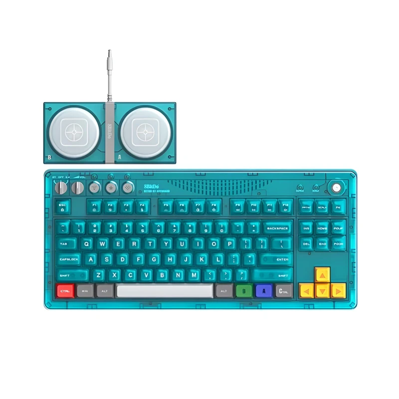 Клавіатура 8BitDo Retro 87 механічна із комбінованим підключенням - N64 30th Collection: Clear Blue
