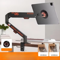 Настільний кронштейн для планшета Jingshan JS-06 Iron Hand D5 магнітний з газовою пружиною (утримувач для iPad / Android) - Black