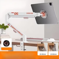 Настільний кронштейн для планшета Jingshan JS-06 Iron Hand D5 магнітний з газовою пружиною (утримувач для iPad / Android) - White
