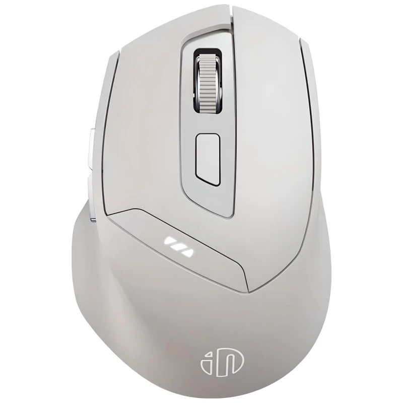 Миша Inphic DR6+ бездротова Bluetooth та USB 2.4ГГц, 2400 DPI, бежевий